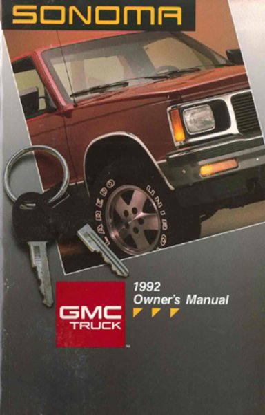 1992 GMC Sonoma Owner's Manual