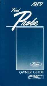1989 Ford Probe Owner's Manual