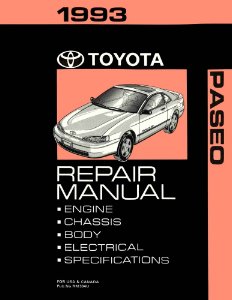 1993 Toyota Paseo Shop Service Repair Manual