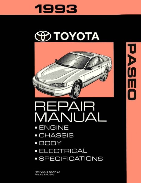 1993 Toyota Paseo Shop Service Repair Manual