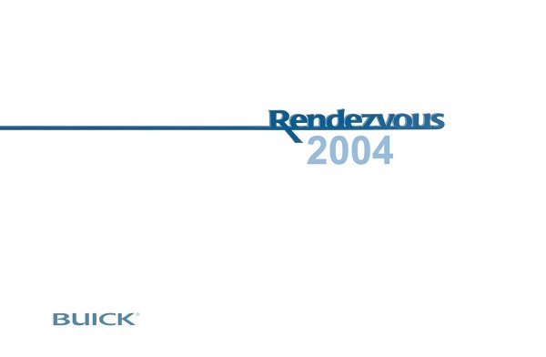 2004 Buick Rendezvous Owner's Manual