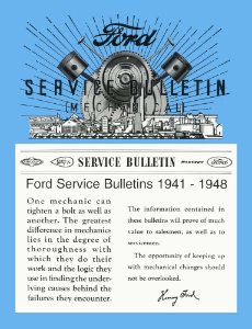 1941–1948 Ford Service Bulletins Factory Shop Service Manual