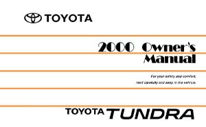 2000 Toyota TUNDRA Owner's Manual