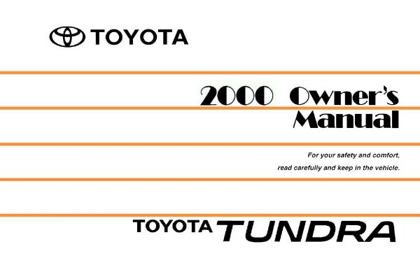 2000 Toyota TUNDRA Owner's Manual