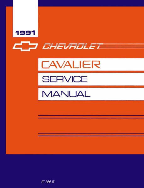 1991 Chevrolet Cavalier Factory Shop Service Manual