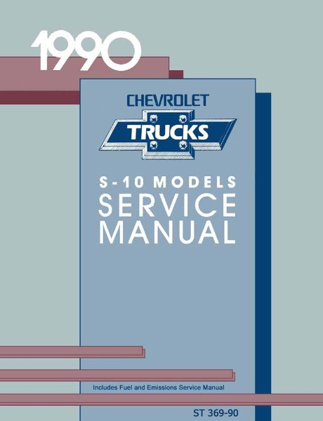 1990 Chevrolet S-10 Truck Models Factory Shop Service Manual