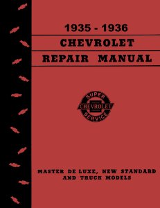 1935–1936 Chevrolet All Car & Truck Models Factory Shop Service Manual