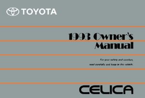 1993 Toyota Celica Owner's Manual
