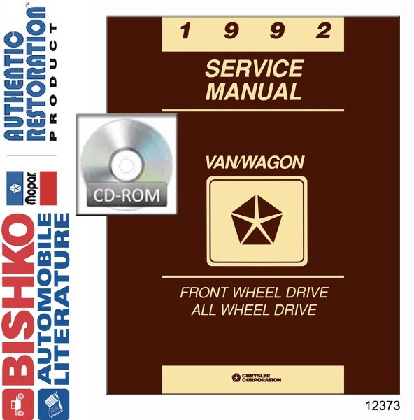 1992 Chrysler Town & Country, Caravan, Voyager Factory Shop Service Manual