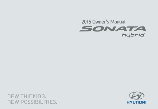 2015 Hyundai Sonata HEV Owner's Manual