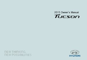 2015 Hyundai Tucson Owner's Manual