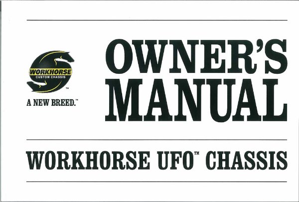 2007–2008 Workhorse UFO Chassis Owner's Manual