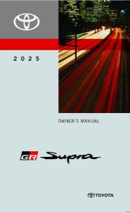 2025 Toyota GR SUPRA Owner's Manual