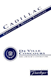 1995 Cadillac Concours Owner's Manual