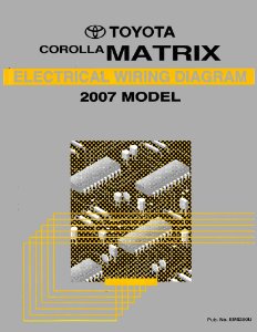2007 Toyota Corolla Matrix Wiring Diagrams Manual