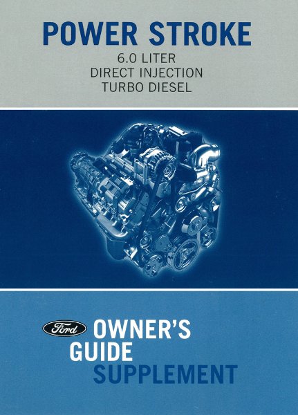 2006 Ford 6.0L Turbo Diesel Supplement ONLY Owner's Manual