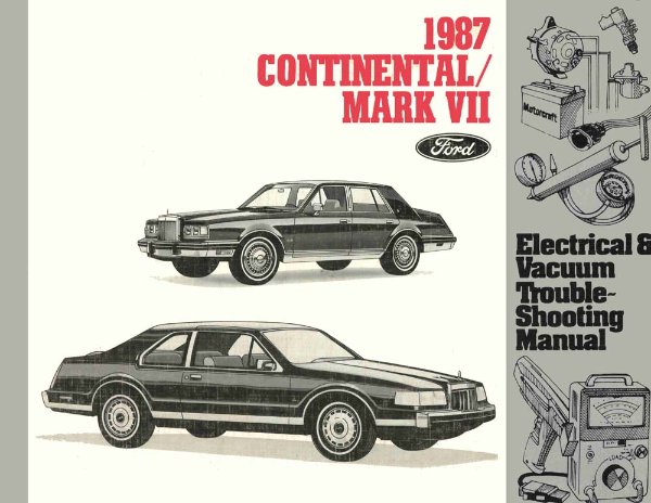 1987 Lincoln Continental, Mark VII Wiring Diagrams Manual