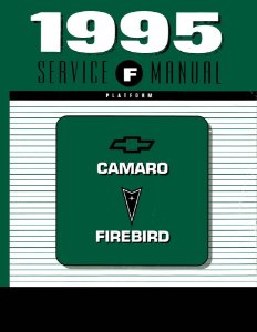 1995 Chevrolet Camaro, Firebird Factory Shop Service Manual