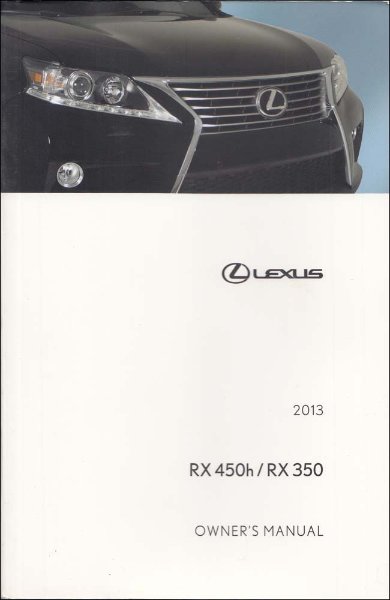 2013 Lexus RX 350, 450h Owner's Manual