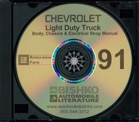 1991 CHEVROLET & GMC C/K 10-30 LIGHT DUTY TRUCK Body, Chassis & Electrical Service Manual sample image