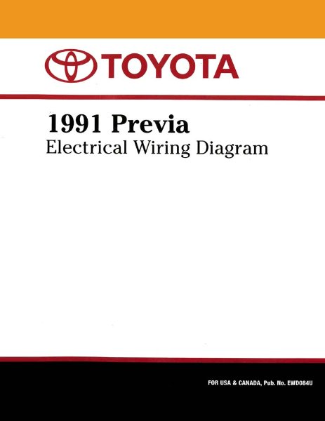 1991 Toyota Previa Wiring Diagrams Manual
