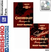 1955-56 CHEVROLET (No Corvette) Body, Chassis & Electrical Service Manual sample image