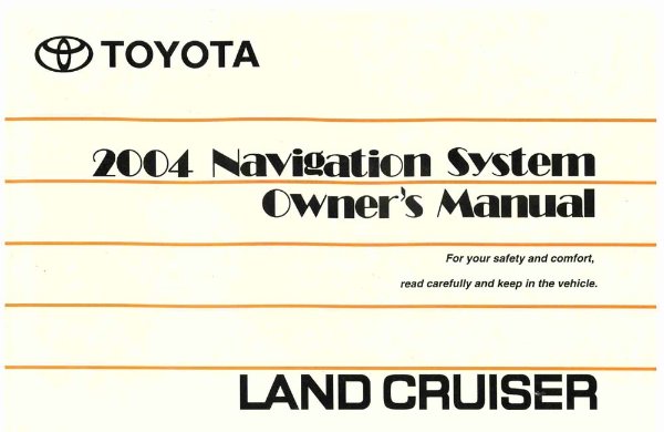 2004 Toyota Land Cruiser Owner's Manual