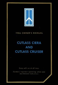 1986 Oldsmobile Cutlass Ciera, Cutlass Cruiser Owner's Manual