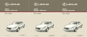 2008 Lexus SC 430 Factory Shop Service Manual