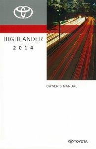 2014 Toyota Highlander Owner's Manual