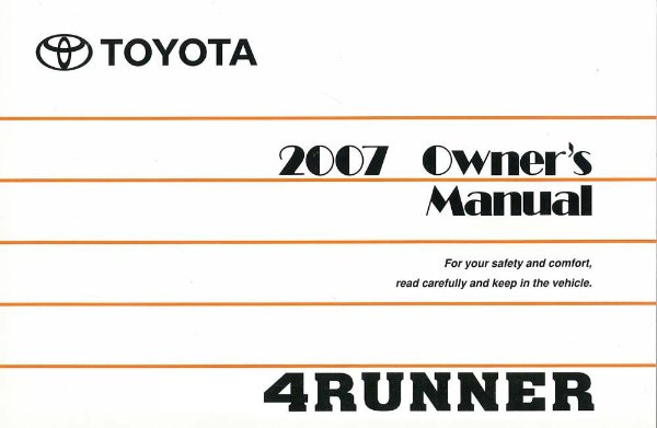 2007 Toyota 4-Runner Owner's Manual