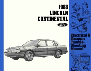 1988 Lincoln Continental Wiring Diagrams Manual