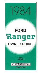 1984 Ford Ranger Owner's Manual