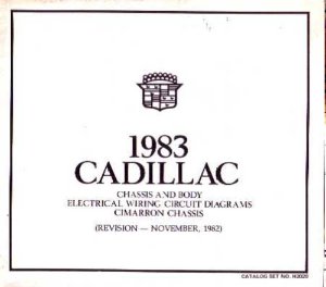 1983 Cadillac Cimmaron Wiring Diagrams Manual
