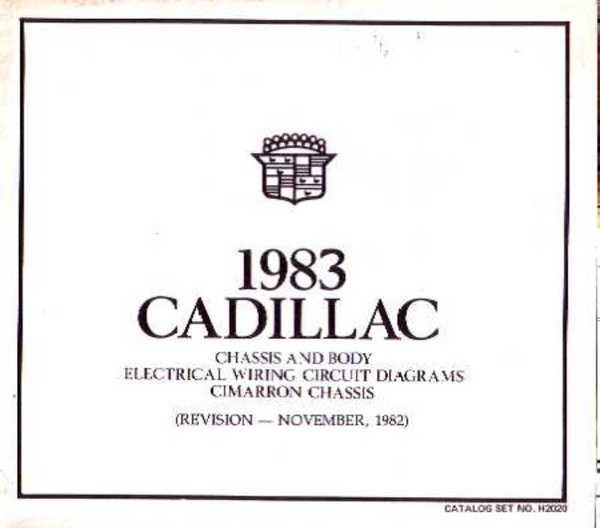 1983 Cadillac Cimmaron Wiring Diagrams Manual