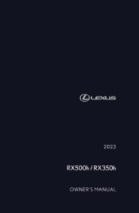 2023 Lexus RX 350H, RX 500H Owner's Manual
