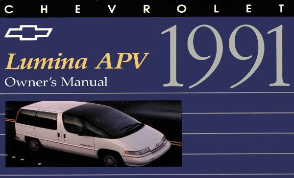 1991 Chevrolet Lumina APV Van Owner's Manual