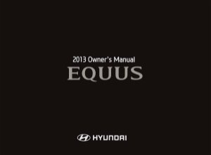 2013 Hyundai EQUUS Owner's Manual