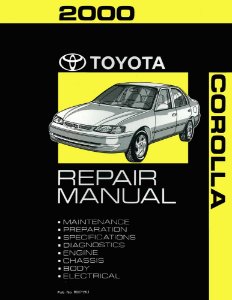 2000 Toyota Corolla Factory Shop Service Manual