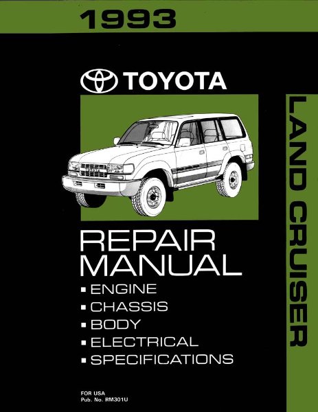 1993 Toyota Land Cruiser Shop Service Repair Manual