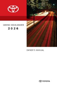 2026 Toyota Grand Highlander Owner's Manual