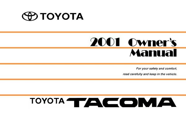 2001 Toyota TACOMA Owner's Manual