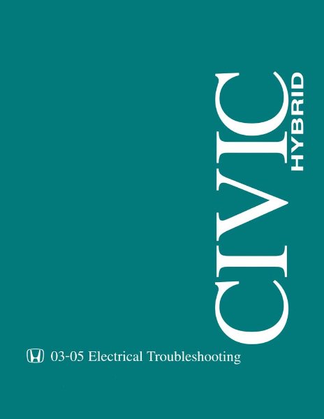 2003–2005 Honda Civic Hybrid Factory Shop Service Manual