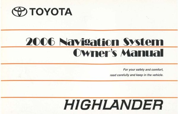 2006 Toyota Highlander Owner's Manual