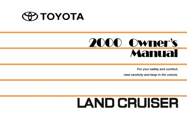 2000 Toyota LAND CRUISER Owner's Manual
