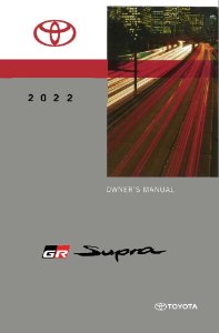 2022 Toyota SUPRA Owner's Manual