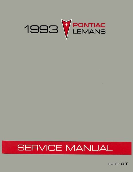 1993 Pontiac Le Mans Factory Shop Service Manual