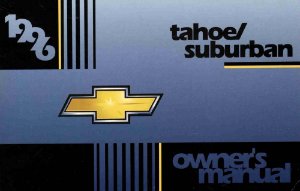 1996 Chevrolet Suburban, Tahoe Owner's Manual