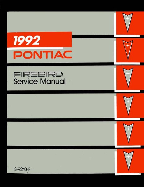 1992 Pontiac Firebird Factory Shop Service Manual