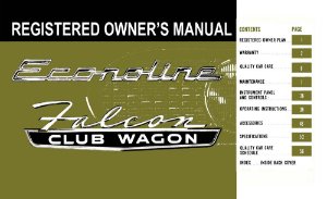 1965 Ford Econoline Owner's Manual